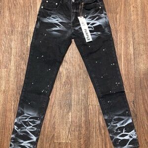 Purple Men's Black Slim Jeans